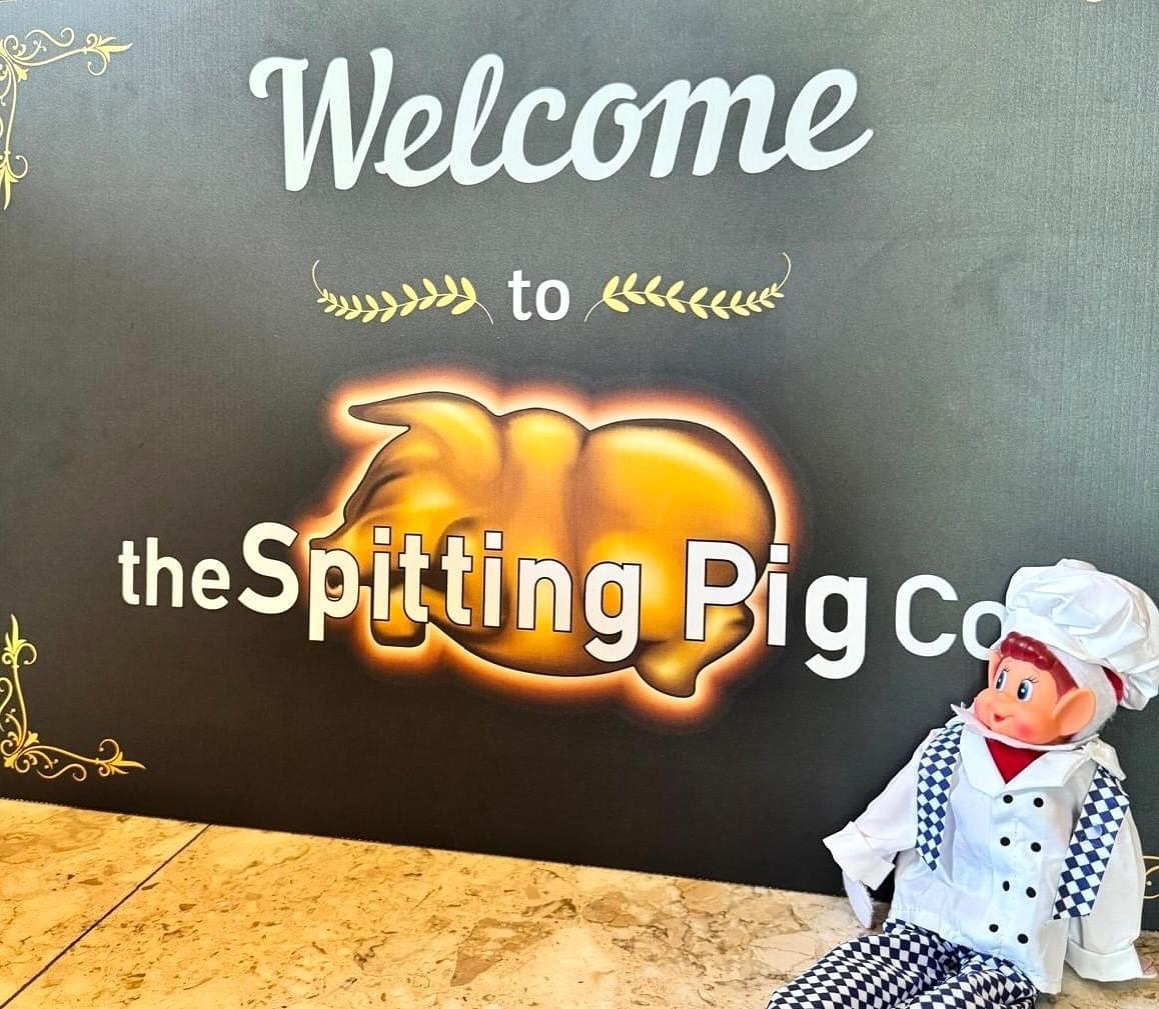 Introducing the Hog Roast Warrington Elf on a Shelf! SpittingPig.co.uk